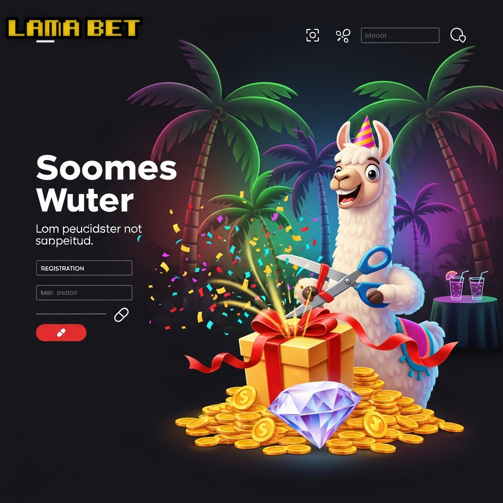 Festive llama representing no deposit bonus rewards